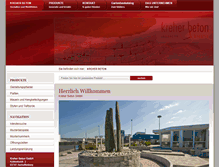 Tablet Screenshot of kreher-beton.de